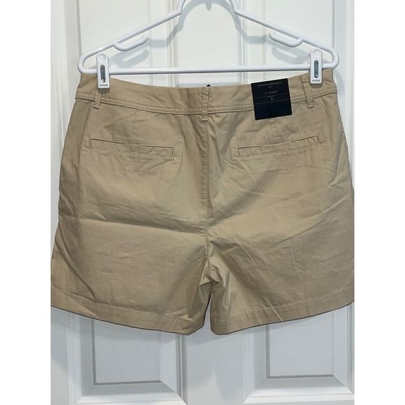 NEW Banana Republic Womens 5 Inch Chino Shorts Tan Khaki Petite Size 8 - Picture 4 of 7